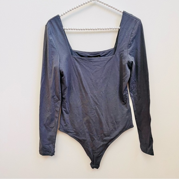 House of Harlow Long Sleeve Square Neck Bodysuit NWT - Picture 1 of 4
